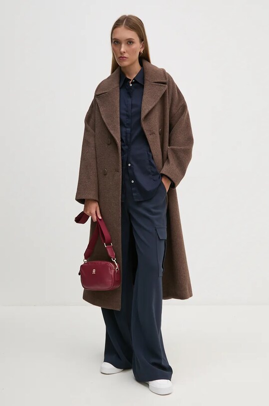 Πουκάμισο United Colors of Benetton 5AWRDQ03B σκούρο μπλε AW24