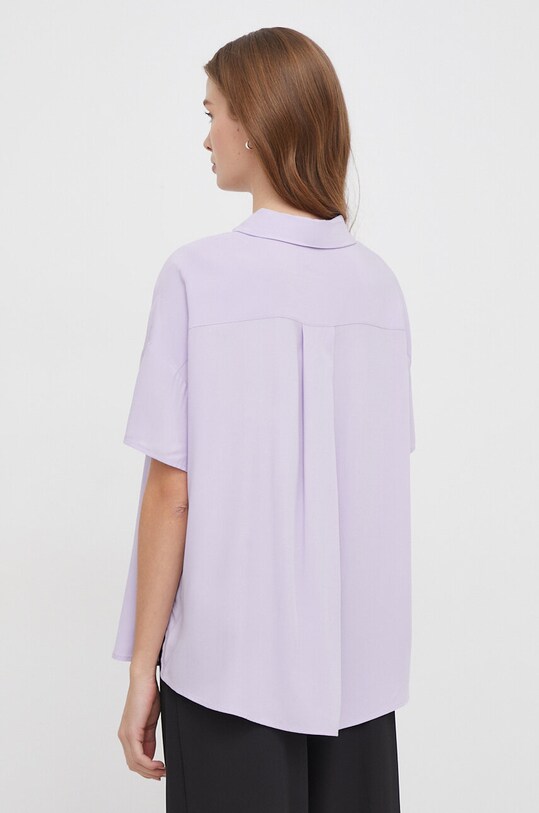 Oblečenie Košeľa United Colors of Benetton 5WPWDQ04S fialová