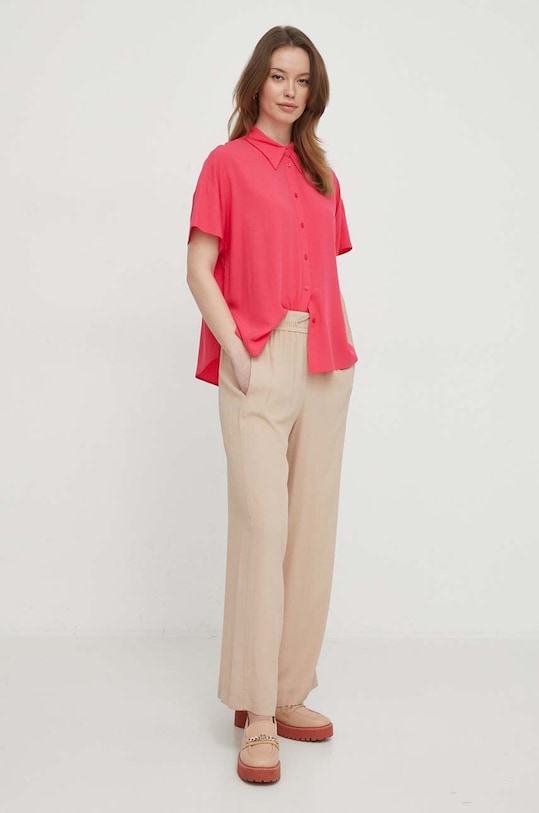 Сорочка United Colors of Benetton рожевий 5WPWDQ04S