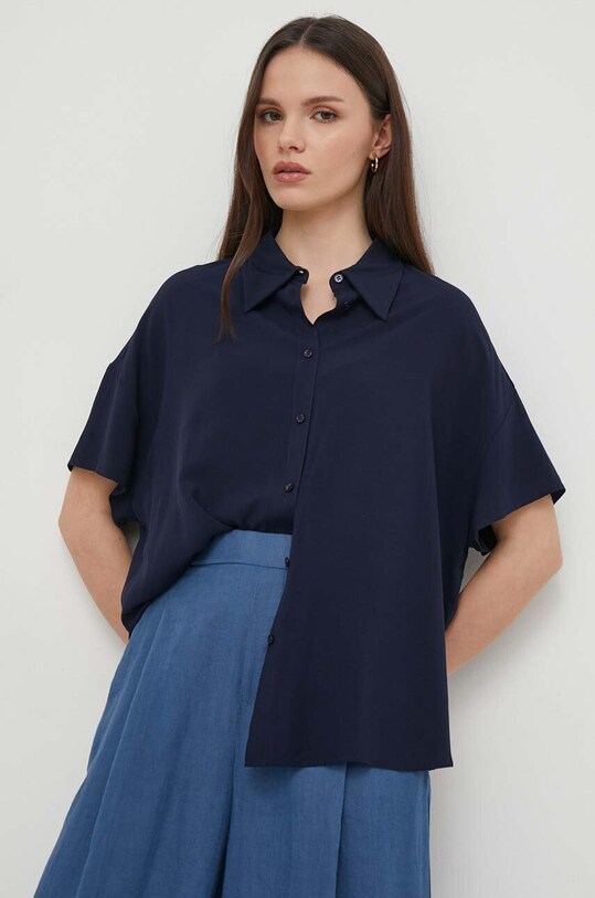 United Colors of Benetton camasa scurt bleumarin 5WPWDQ04S