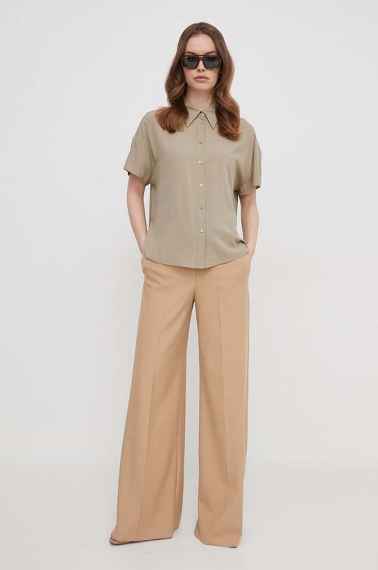 United Colors of Benetton camasa 5WPWDQ04S verde SS24