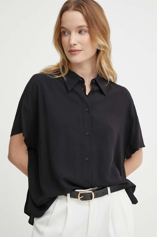 United Colors of Benetton camicia corta nero 5WPWDQ04S