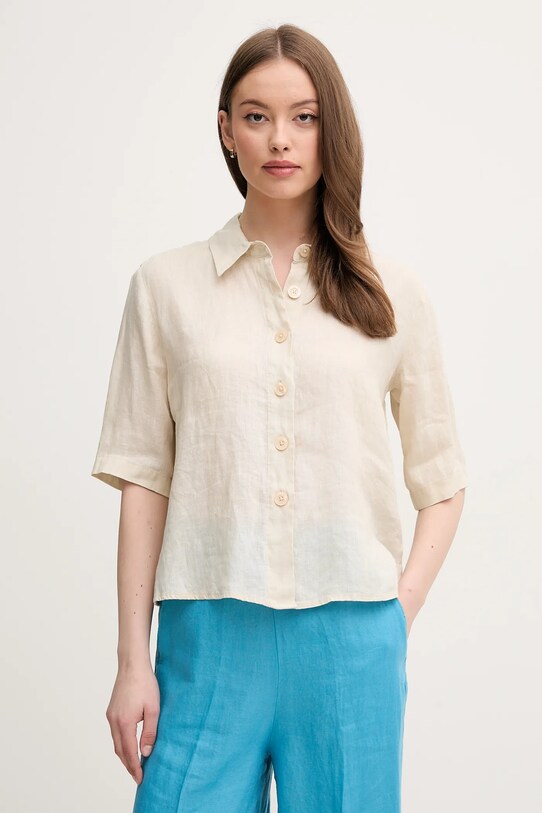 United Colors of Benetton camasa de in bej 5BML5QB75