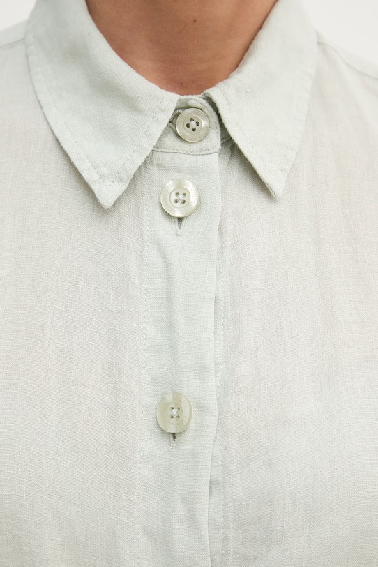 United Colors of Benetton košulja za žene od lana 5BML5QB75 zelena