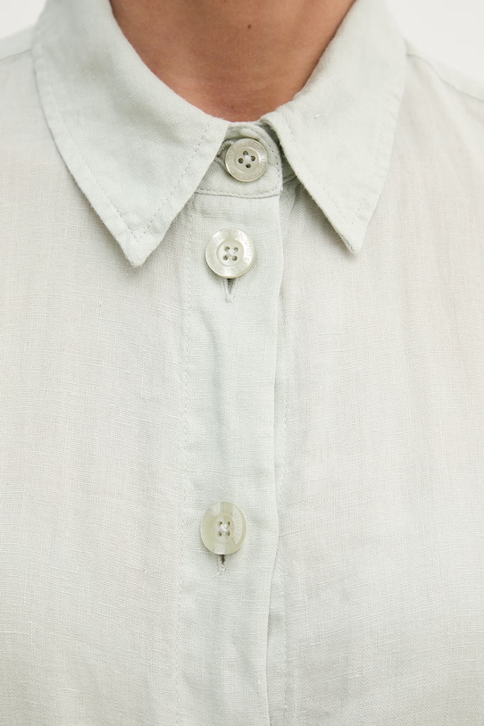 United Colors of Benetton košulja za žene od lana 5BML5QB75 zelena