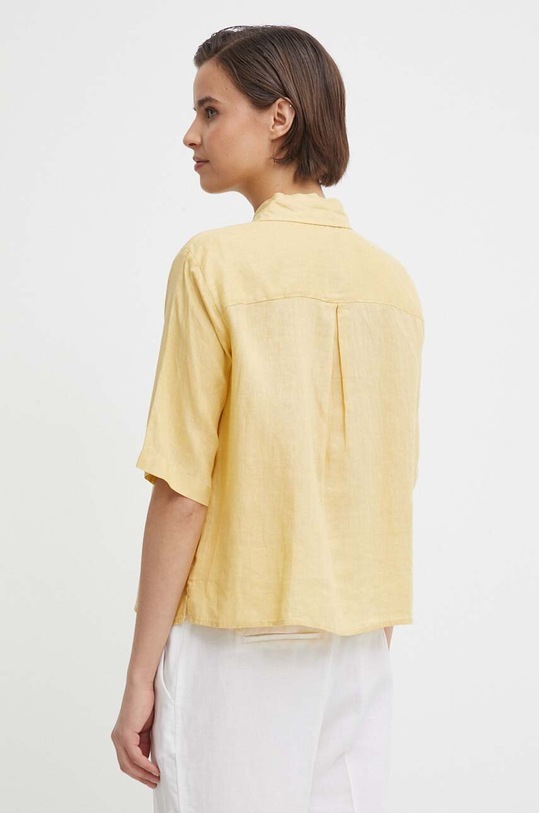 Odzież United Colors of Benetton koszula lniana 5BML5QB75 żółty