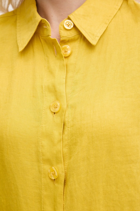 United Colors of Benetton Cămașă de femei din in 5BML5QB75 galben