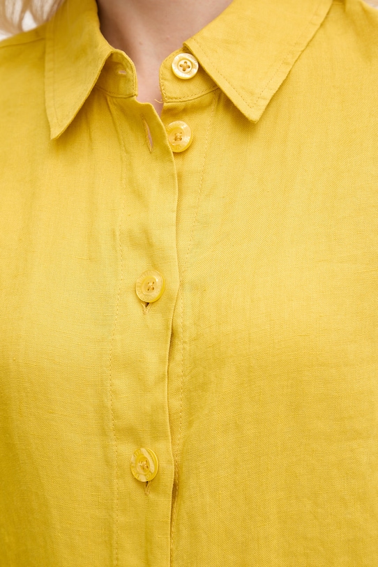 United Colors of Benetton Cămașă de femei din in 5BML5QB75 galben
