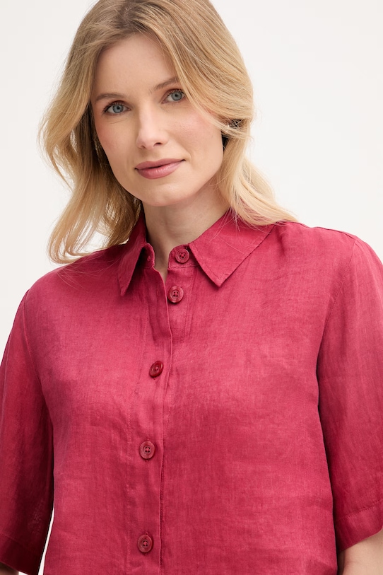 United Colors of Benetton cămașă de damă de in rosu 5BML5QB75