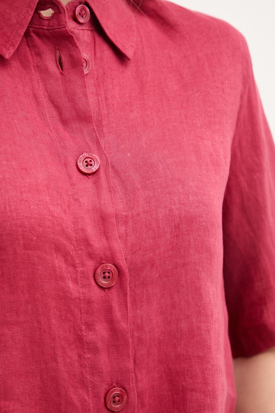 United Colors of Benetton cămașă de damă de in 5BML5QB75 rosu