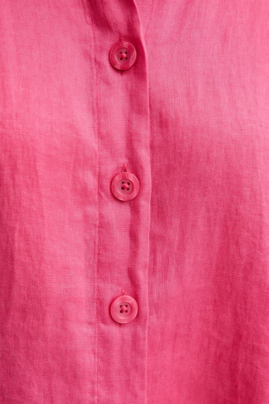 Сорочка з льону United Colors of Benetton 5BML5QB75 рожевий