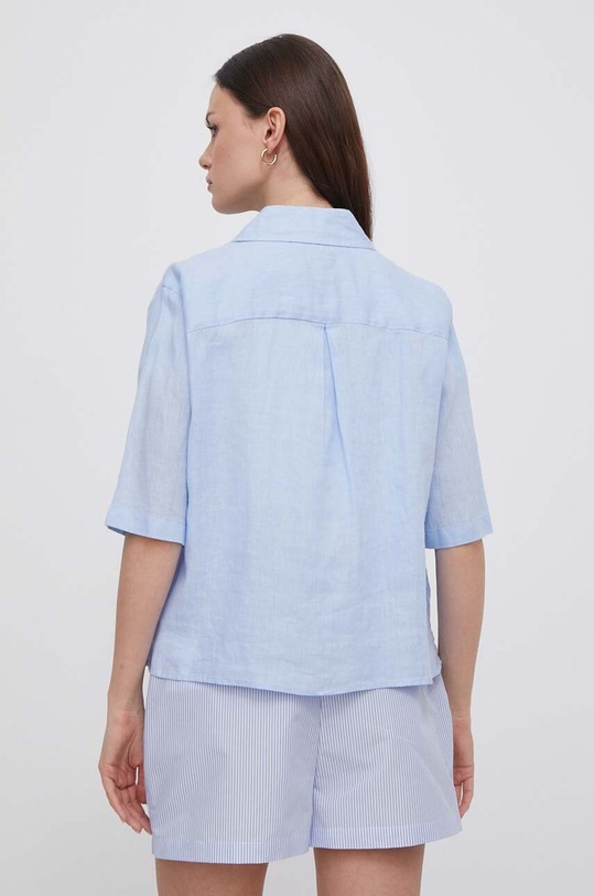 Odzież United Colors of Benetton koszula lniana 5BML5QB75 niebieski