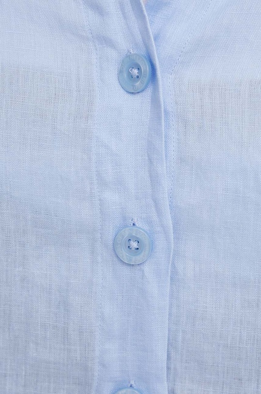 United Colors of Benetton koszula lniana 5BML5QB75 niebieski