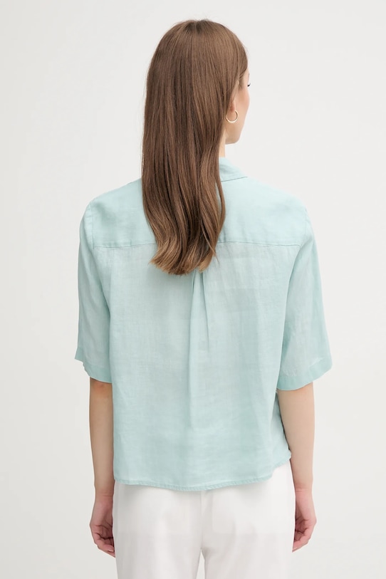 Odzież United Colors of Benetton koszula lniana 5BML5QB75 turkusowy
