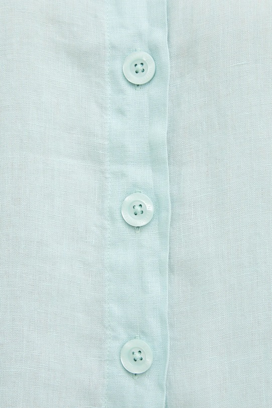 United Colors of Benetton koszula lniana 5BML5QB75 turkusowy