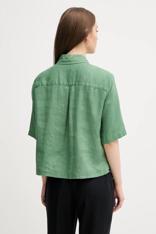 Îmbrăcăminte United Colors of Benetton camasa de in 5BML5QB75 verde