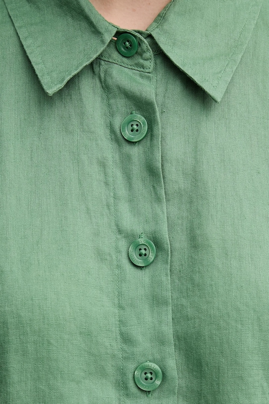 United Colors of Benetton koszula lniana 5BML5QB75 zielony