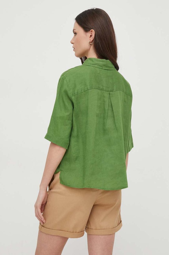 Одяг Сорочка з льону United Colors of Benetton 5BML5QB75 зелений