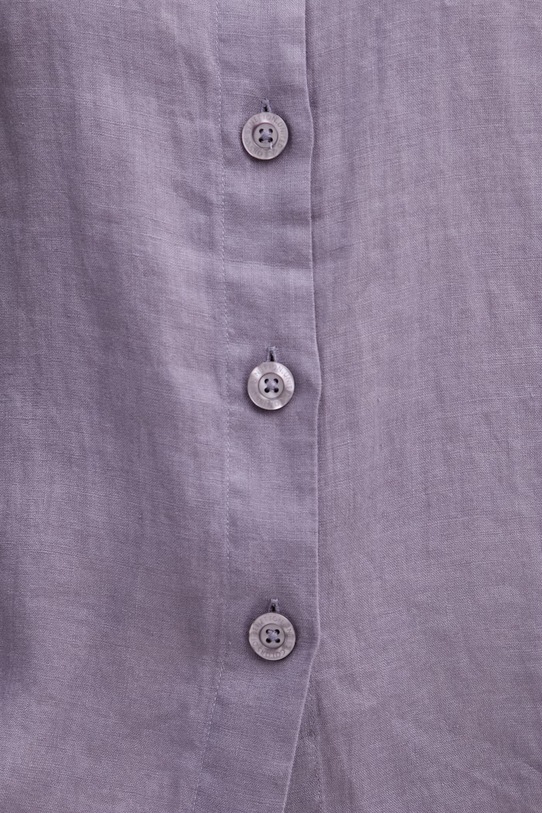 United Colors of Benetton πουκάμισο γυναικείο λινό 5BML5QB75 μωβ