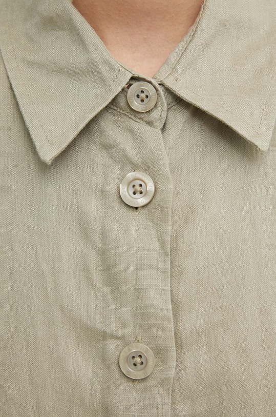 United Colors of Benetton koszula lniana 5BML5QB75 zielony