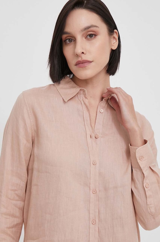 United Colors of Benetton camasa de in lung roz 5BMLDQ02U