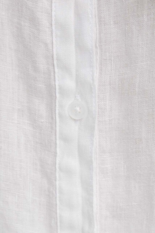 United Colors of Benetton koszula lniana 5BMLDQ06V biały