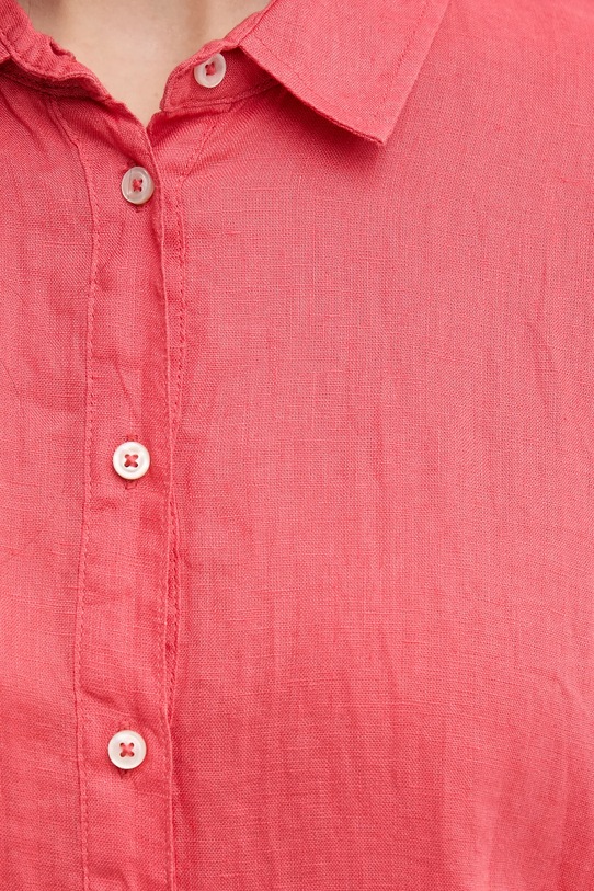 United Colors of Benetton koszula lniana różowy 5BMLDQ06V