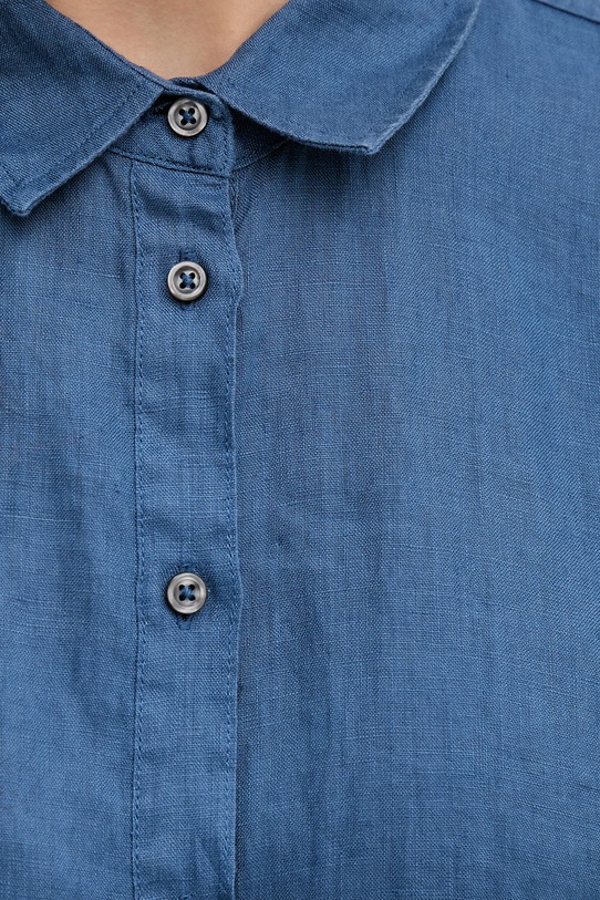 Πουκάμισο από λινό United Colors of Benetton μπλε 5BMLDQ06V