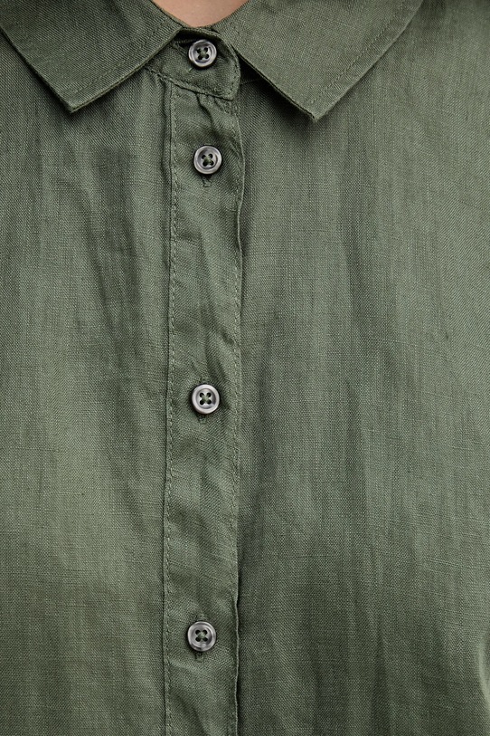 United Colors of Benetton koszula lniana 5BMLDQ06V zielony
