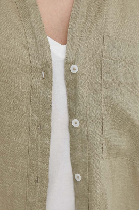United Colors of Benetton koszula lniana 5BMLDQ078 zielony