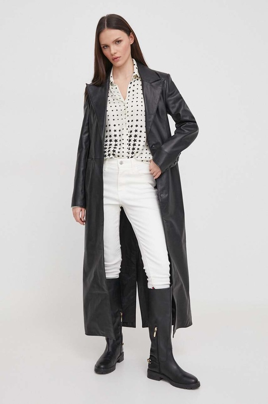 Košulja Sisley 5URYLQ06E bež SS24