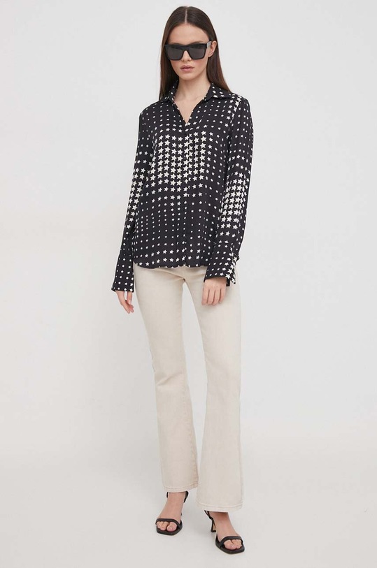 Sisley camasa 5URYLQ06E negru SS24