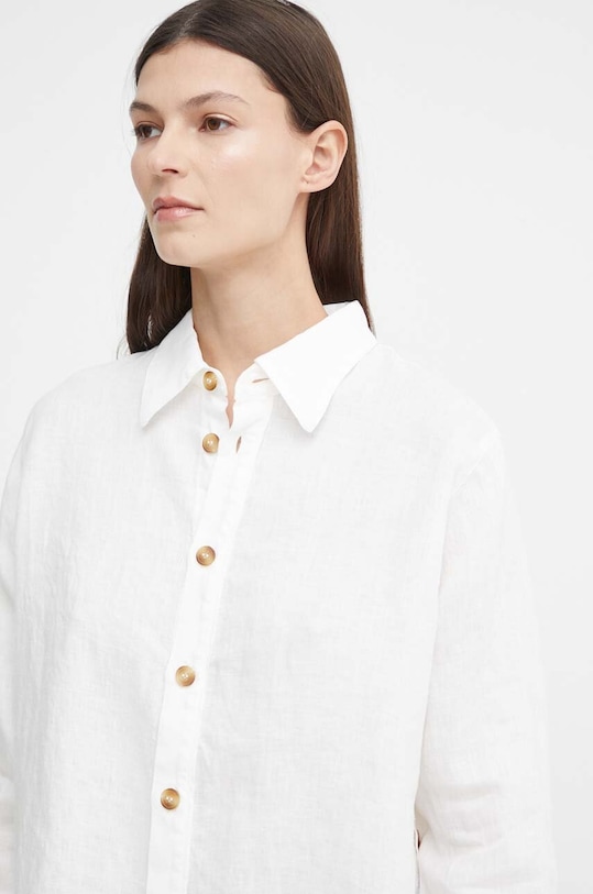 Alohas koszula lniana klasyczny beżowy R100497