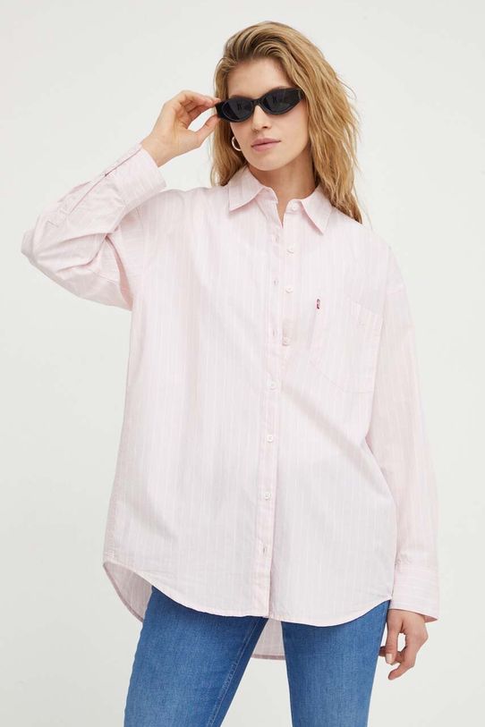 Levi's koszula bawełniana wzorzyste różowy A9179