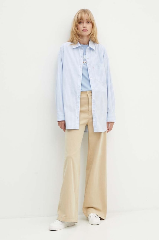 Bavlněná košile Levi's A9179 modrá AW24