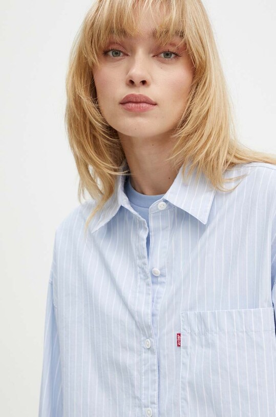 Bavlněná košile Levi's modrá A9179
