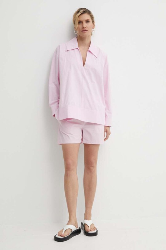 Bavlněná halenka Résumé VictoriaRS Shirt 19610951 růžová SS24