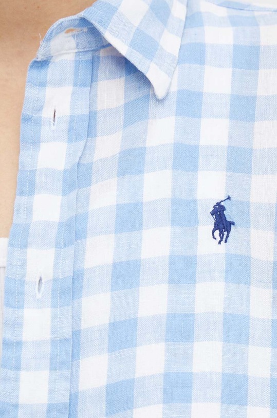 Polo Ralph Lauren camicia di lino 211935130 blu SS25