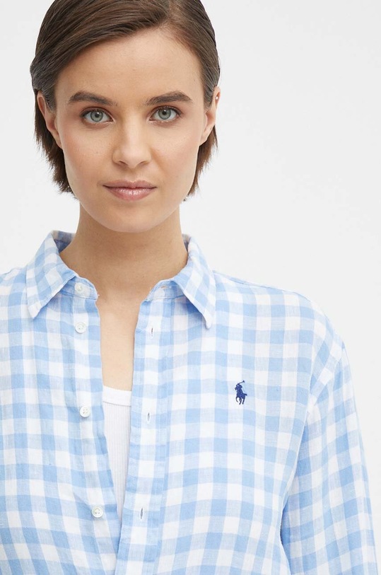 Polo Ralph Lauren camicia di lino 211935130 blu
