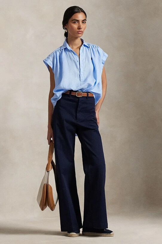 Odjeća Lanena bluza Polo Ralph Lauren 211935131 plava