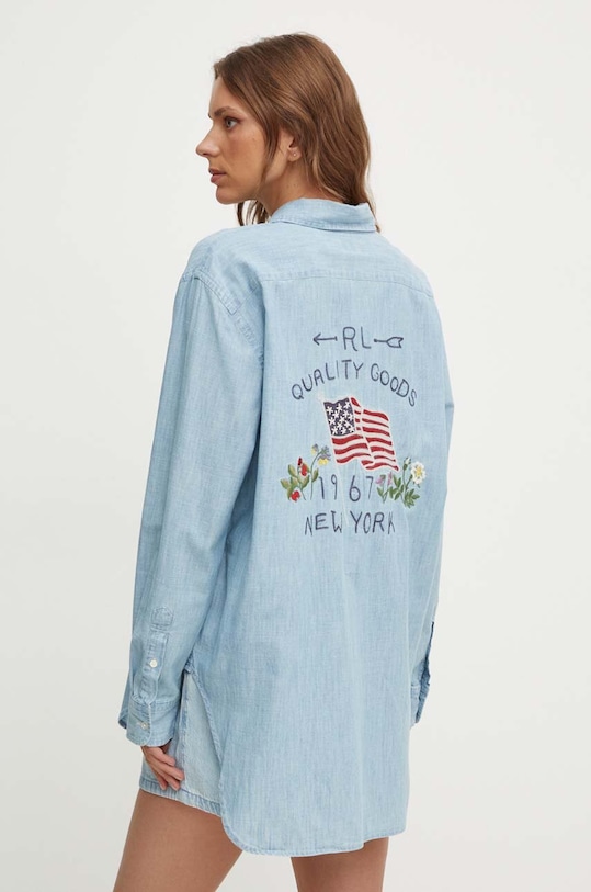 Ρούχα Τζιν πουκάμισο Polo Ralph Lauren 211935142 μπλε