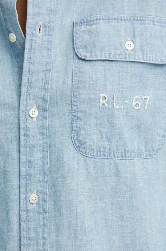 Τζιν πουκάμισο Polo Ralph Lauren 211935142 μπλε