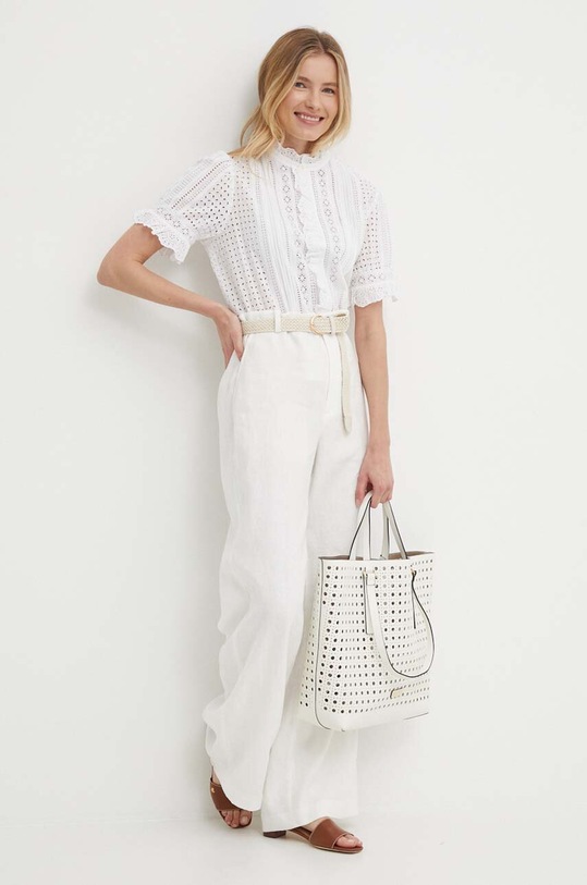 Polo Ralph Lauren koszula bawełniana 211935147 biały SS24