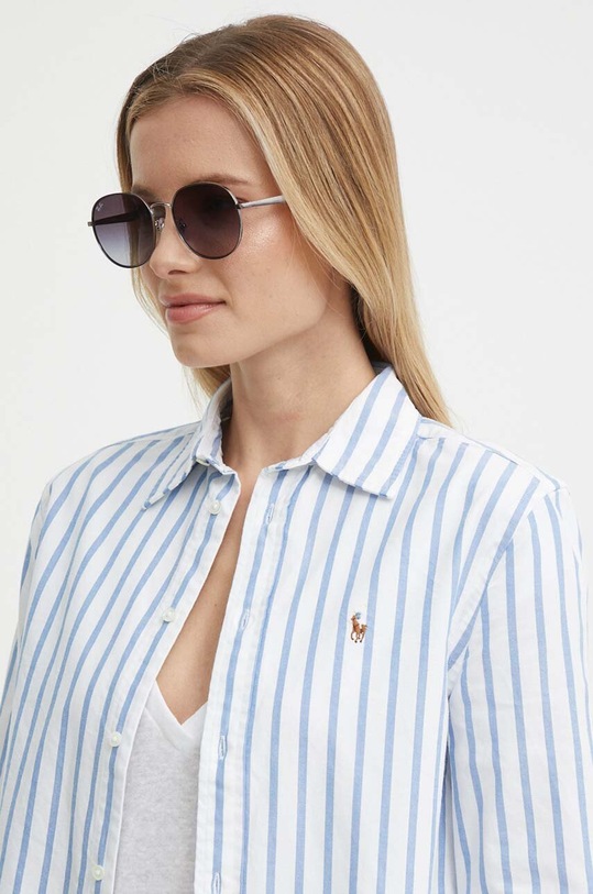 Хлопковая рубашка Polo Ralph Lauren мультиколор 211936579