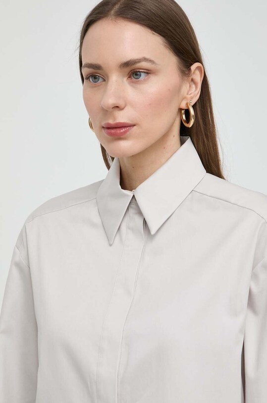 Max Mara Leisure koszula bawełniana szary 2416111028600
