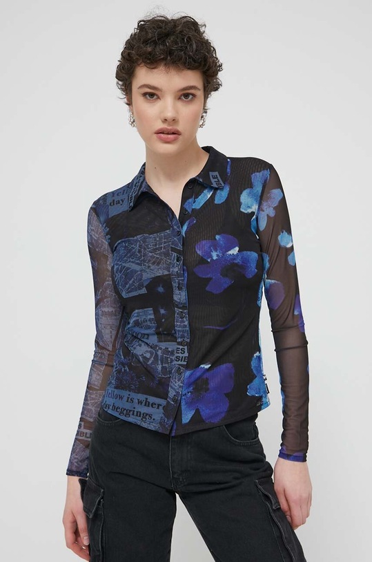 Košile Desigual NEWS regular námořnická modř 24SWTK95
