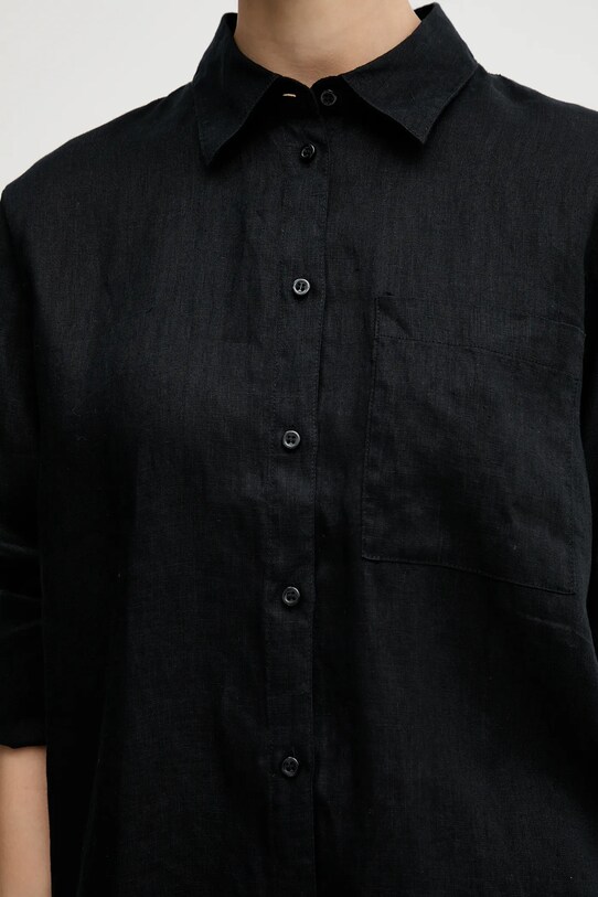 Льняная рубашка Sisley 5BMLLQ06S чёрный