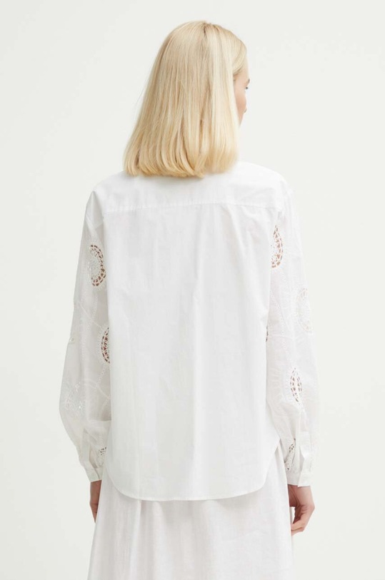 Одяг Бавовняна сорочка Sisley 5MUTLQ06W білий