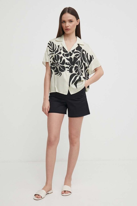 Sisley camasa cu modele bej 56JCLQ079