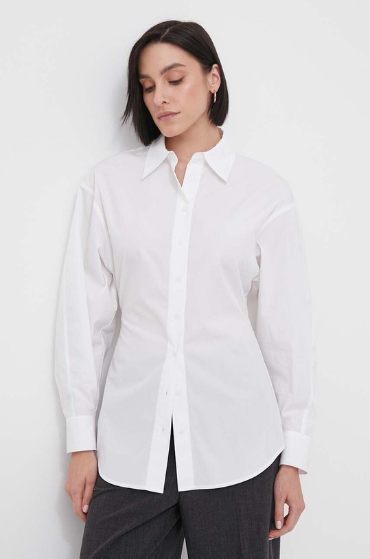 Βαμβακερό πουκάμισο Calvin Klein λευκό K20K206600